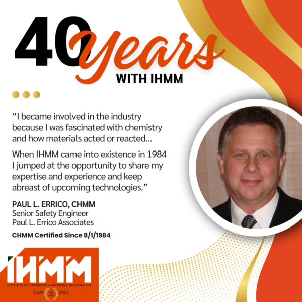 40th Acknowledgement – Paul Errico